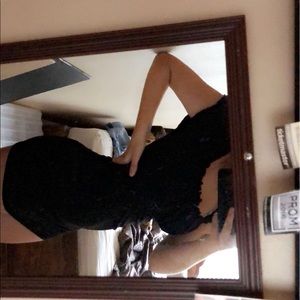 pacsun black mini dress